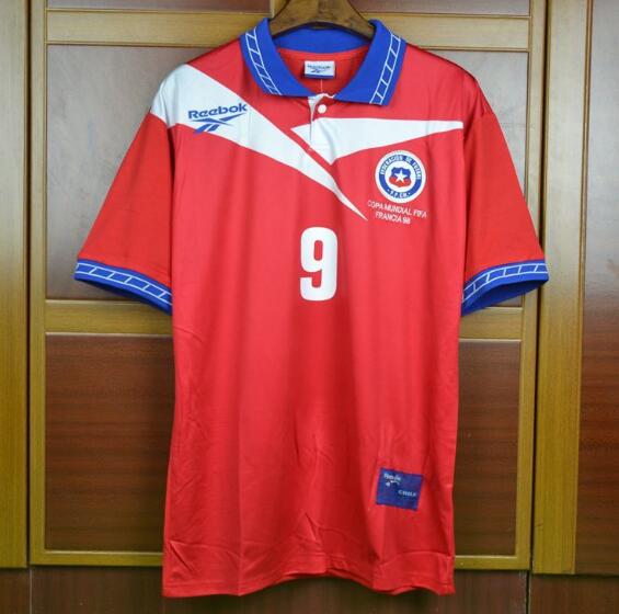 1998 Chile Retro Home Kit Soccer Jersey ZAMORANO #9